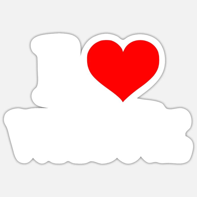 Wayne - Ich Herz Wayne - Ich liebe Wayne Sticker Größe S (10 x 10 cm)