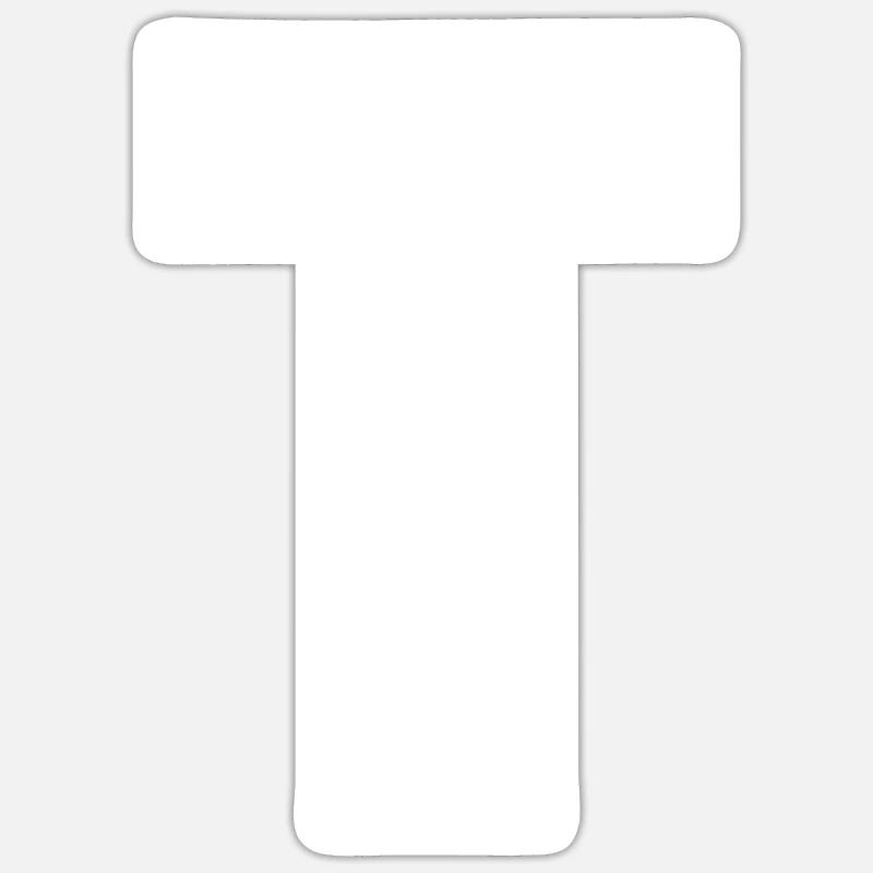 Lettre T Alphabet majuscule Monogramme Initiale Sticker taille S (10 x 10 cm)