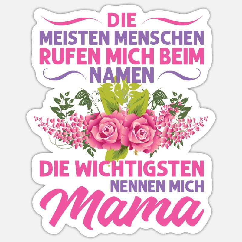Mutter Mama Tochter Geschenk - Sticker Größe S (10 x 10 cm) - Mattweiß