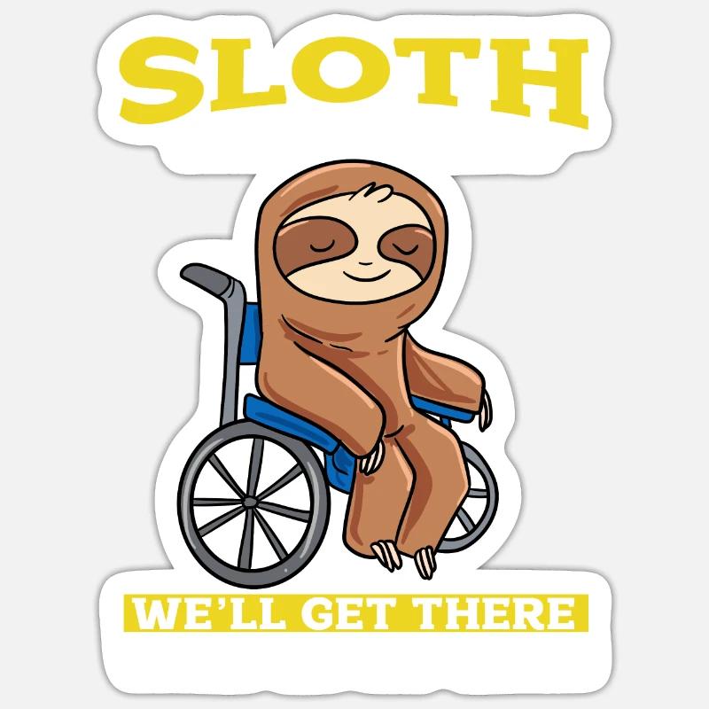 Rollstuhl - Sticker Größe S (10 x 10 cm) - Mattweiß