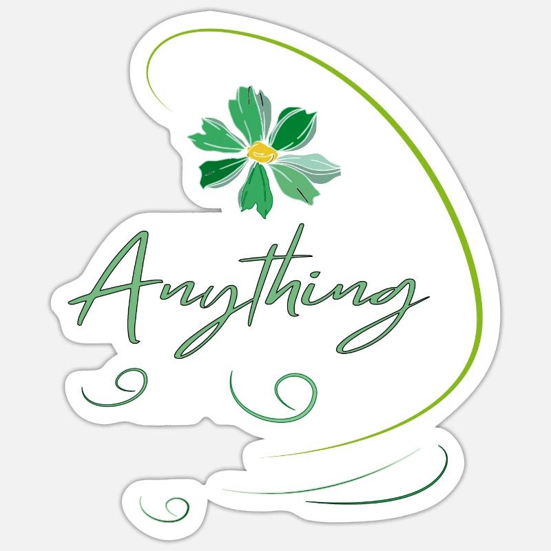 Anything - Sticker Größe S (10 x 10 cm) - Mattweiß