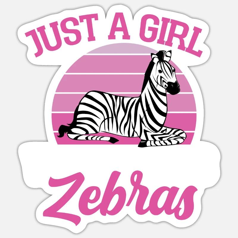 Zebra - Sticker Größe S (10 x 10 cm) - Mattweiß
