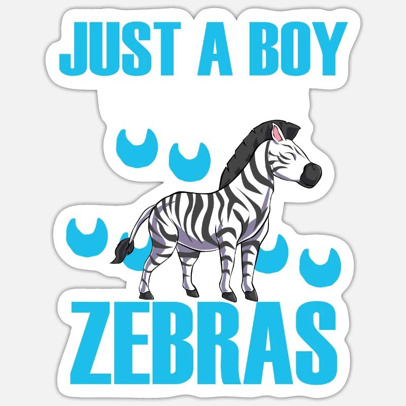 Zebra - Sticker Größe S (10 x 10 cm) - Mattweiß