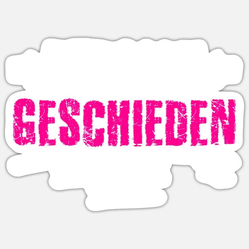 Endlich geschieden Scheidungsparty Scheidung - Sticker Größe S (10 x 10 cm) - Mattweiß