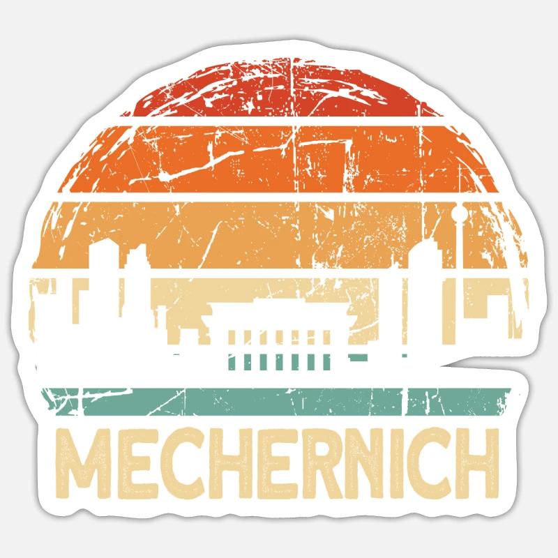 Mechernich - Sticker Größe S (10 x 10 cm) - Mattweiß