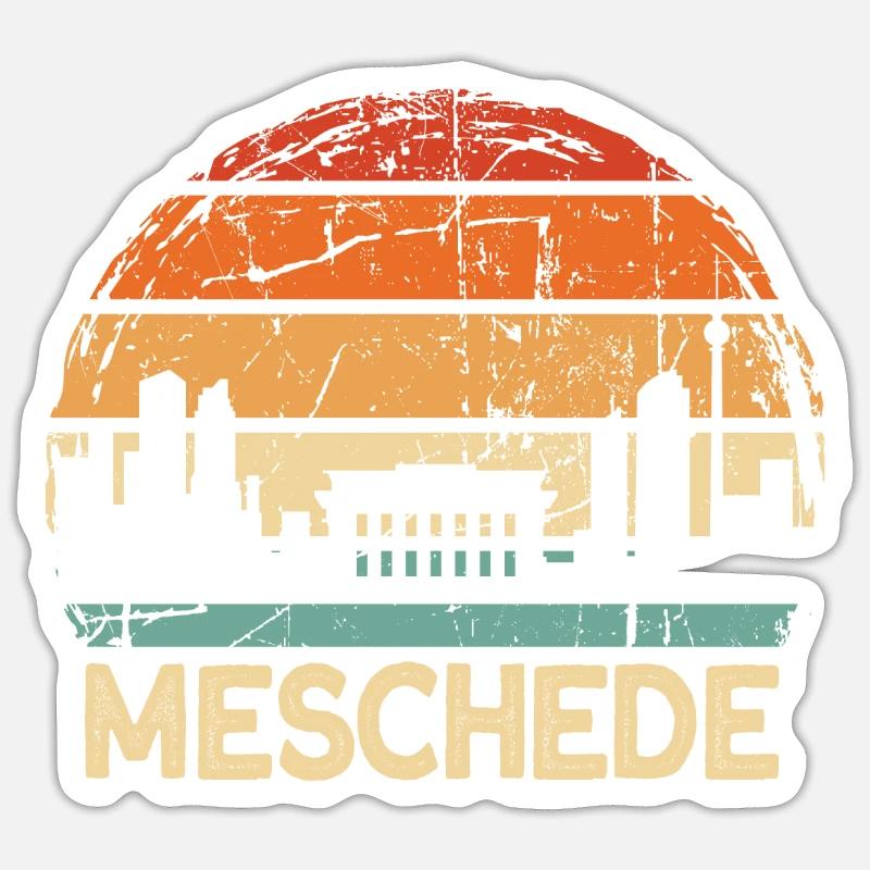Meschede - Sticker Größe S (10 x 10 cm) - Mattweiß