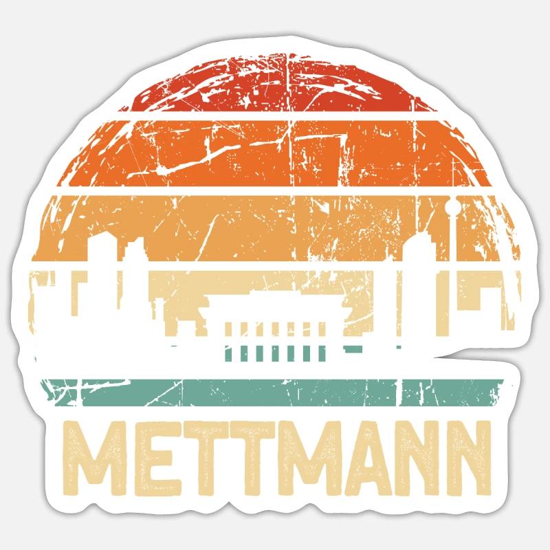 Mettmann - Sticker Größe S (10 x 10 cm) - Mattweiß