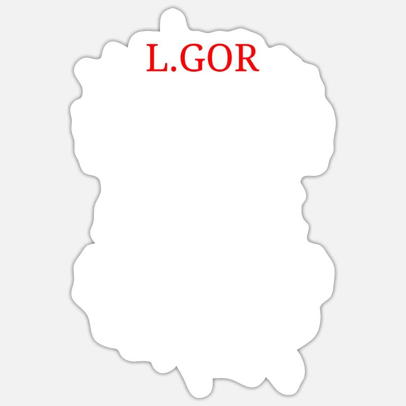L.Gor - Sticker Größe S (10 x 10 cm) - Mattweiß