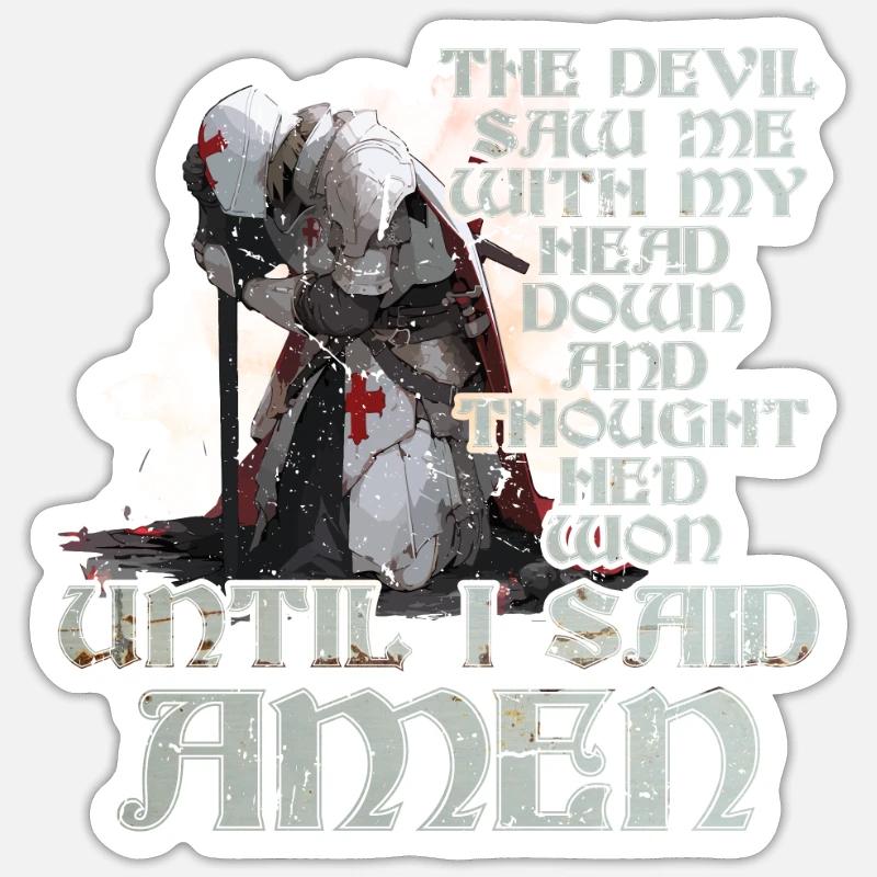 The Devil Saw Me Thought He'd Won Jesus Scriptures Sticker size S (10 x 10 cm)
