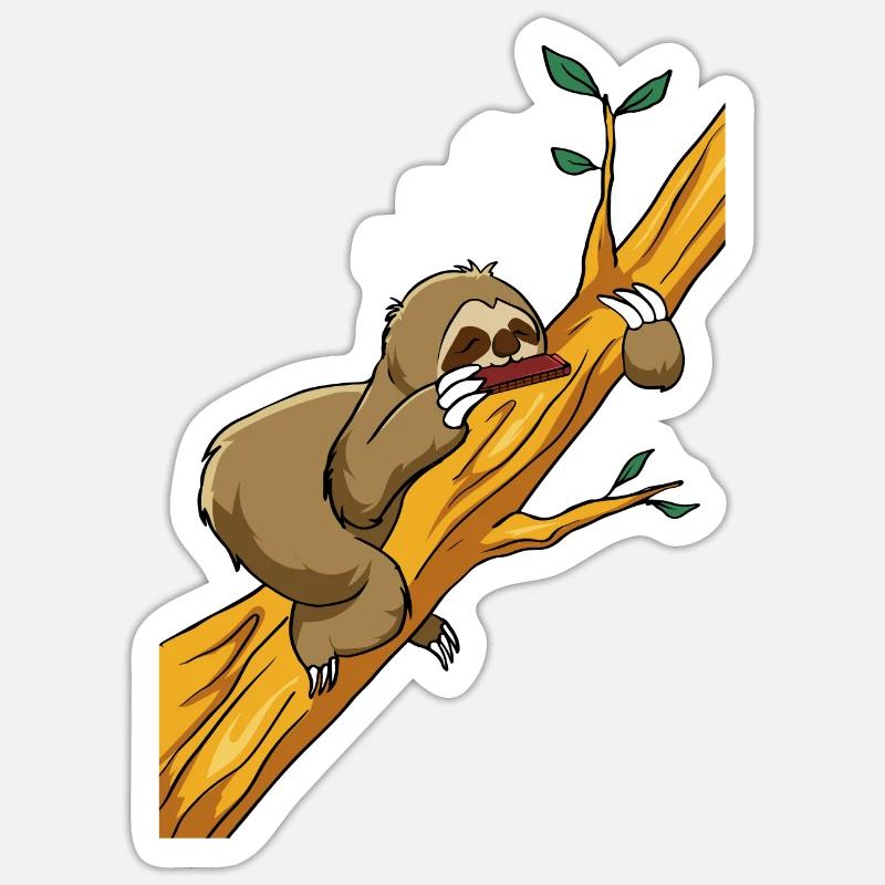 Harmonica Harmoniciste Harmonica-F - Sticker taille S (10 x 10 cm) - blanc mat