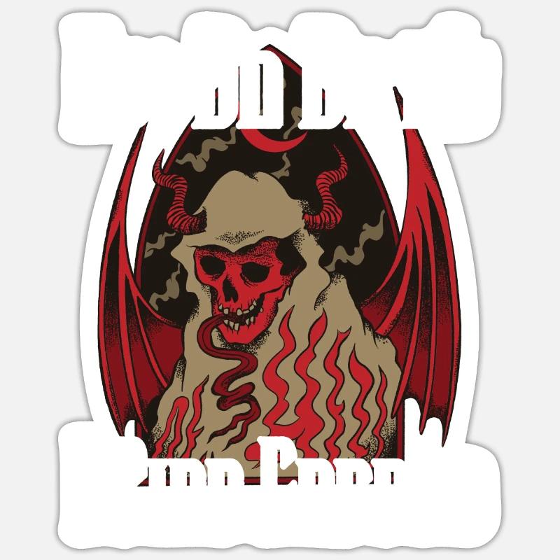 Satan Beelzebub Devil Gothic Pentagram Mystical Sticker size S (10 x 10 cm)