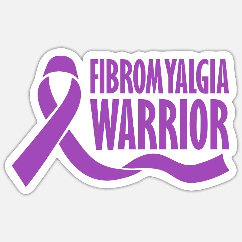 Fibromyalgie-krieger Fibromyalgie-kämpfer - Sticker Größe S (10 x 10 cm) - Mattweiß
