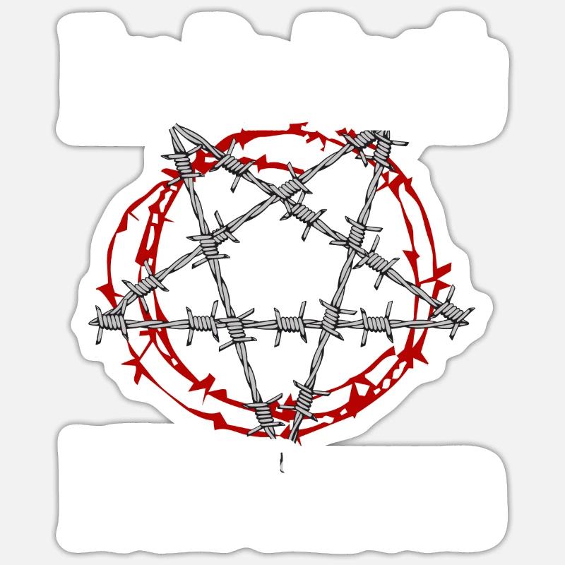 Satan Beelzebub Teufel Gothic Pentagram Mystisch Sticker Größe S (10 x 10 cm)