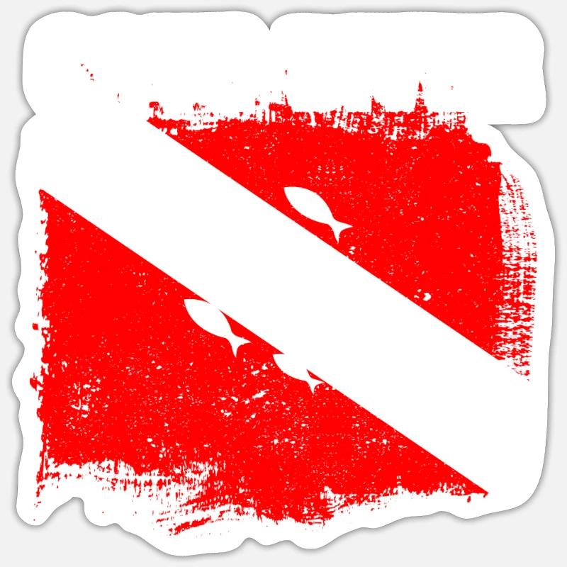 Höhlentauchlehrer Divemaster Tieftauchlehrer - Sticker Größe S (10 x 10 cm) - Mattweiß