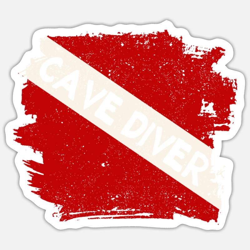 Cave Instructor Divemaster Deep Dive Instructor Sticker size S (10 x 10 cm)
