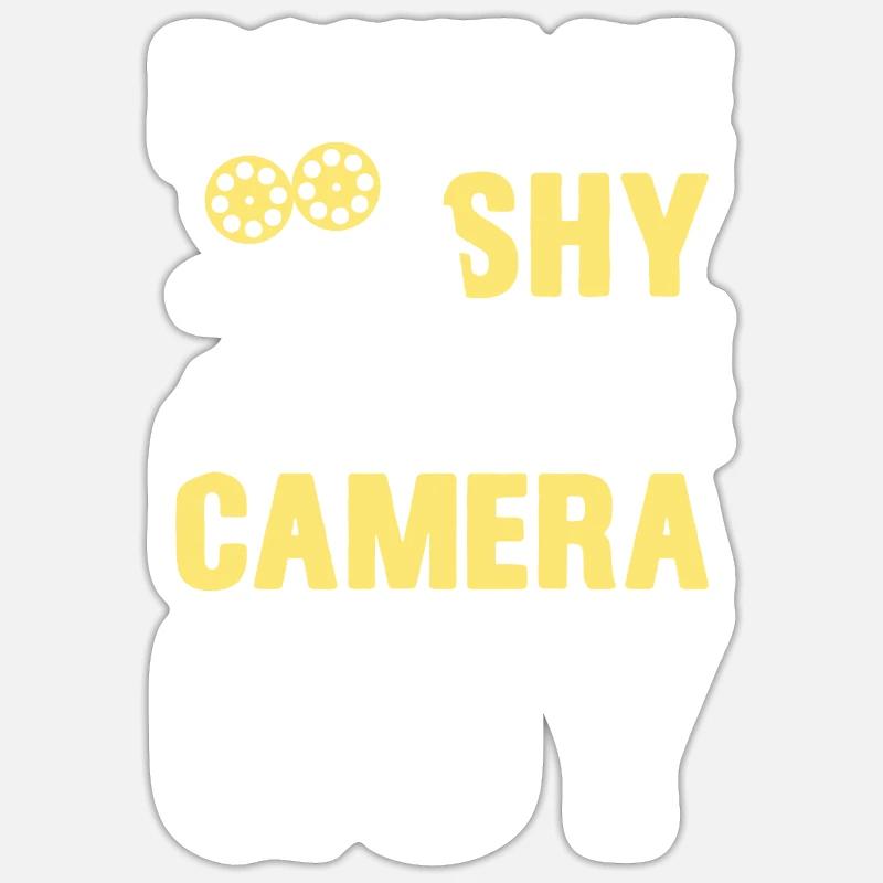 Don't Be Shy Hire This Camera Guy - Sticker Größe S (10 x 10 cm) - Mattweiß