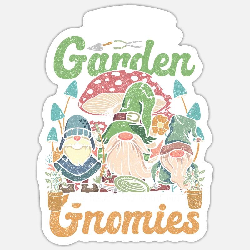 Gartenzwerg Gartenzwerge Sticker Größe S (10 x 10 cm)