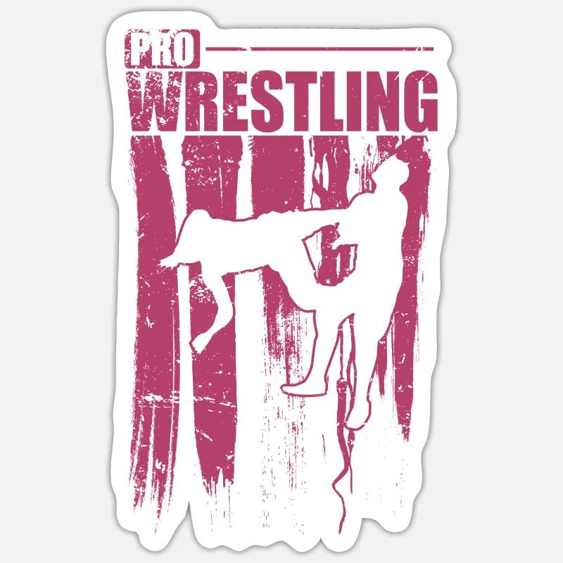 Pro Wrestling Showkampf Ring - Sticker Größe S (10 x 10 cm) - Mattweiß