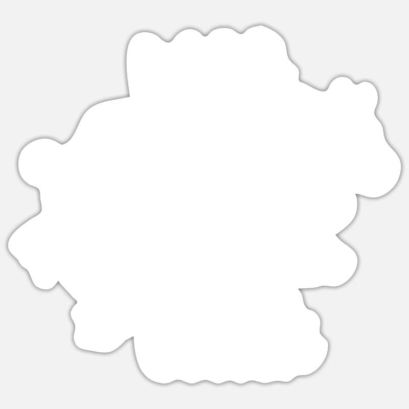 Moo Oink Cluck - - Sticker size S (10 x 10 cm) - white matte