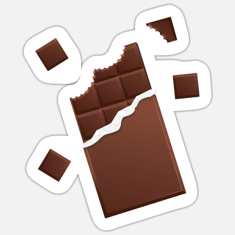 Tablette de chocolat chocolat Sticker taille S (10 x 10 cm)