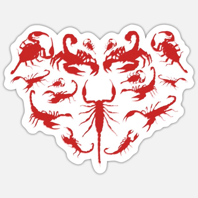 Scorpion - Sticker size S (10 x 10 cm) - white matte