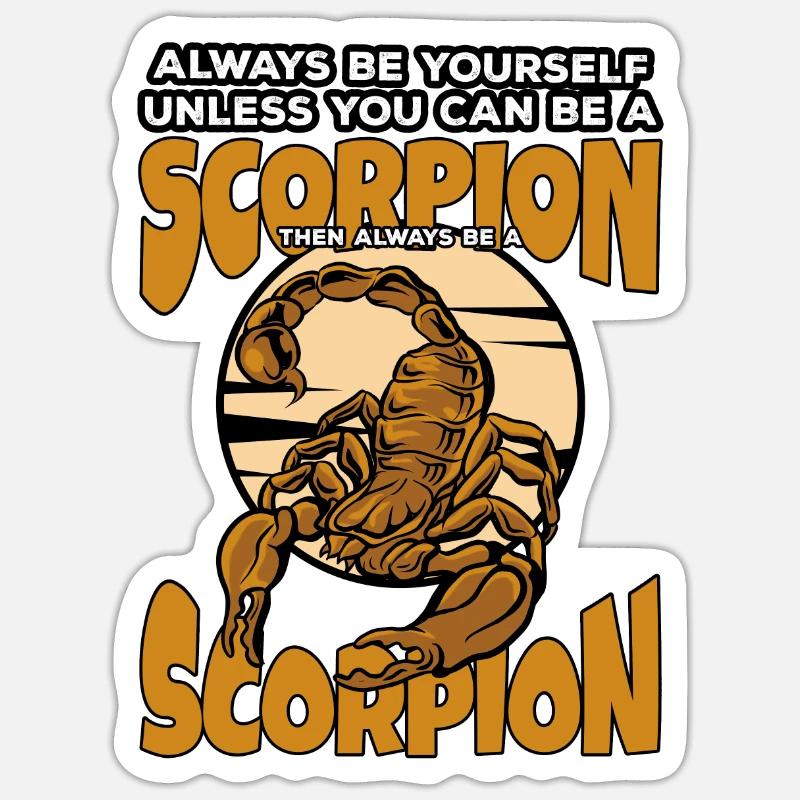 Scorpion - Sticker taille S (10 x 10 cm) - blanc mat