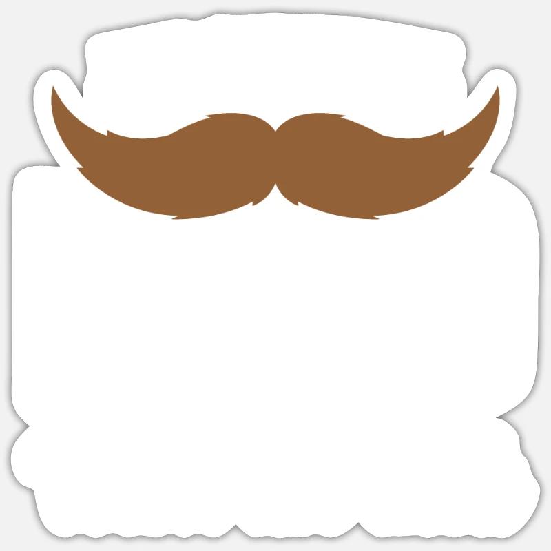 Werdender Papa Bart Vater Vaterschaft Geschenk Sticker Größe S (10 x 10 cm)