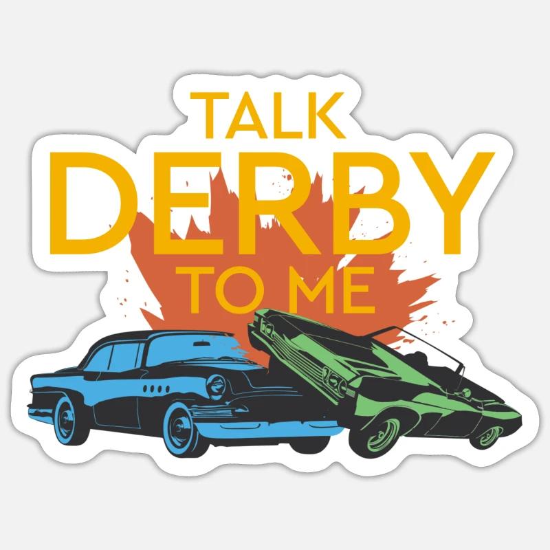 Talk Derby mit mir zerst�rende Derby Sticker Größe S (10 x 10 cm)