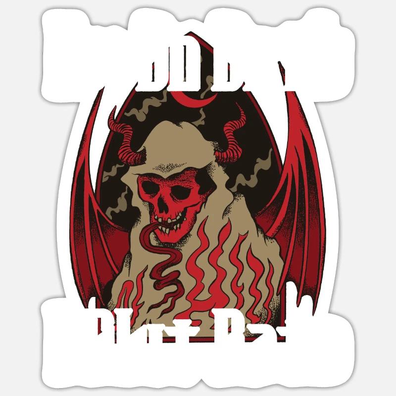 Satan Beelzebub Devil Gothic Pentagram Mystical Sticker size S (10 x 10 cm)