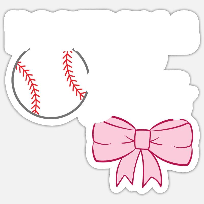 Niedliche Basebälle oder Schleifen Enthüllung des Geschlechts - Team Boy Sticker Größe S (10 x 10 cm)