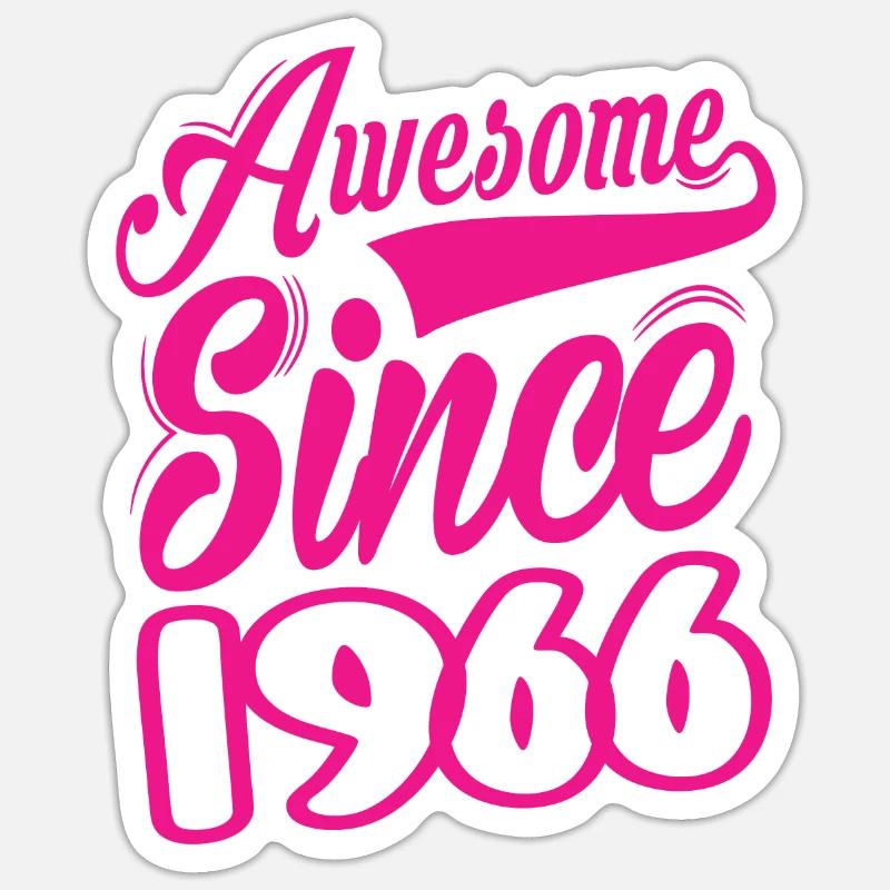 Awesome Since 1966 - Sticker size S (10 x 10 cm) - white matte