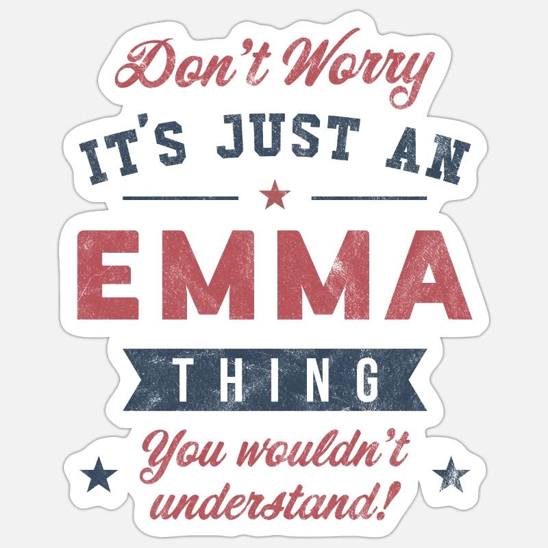 C’est un truc d’Emma - Sticker taille S (10 x 10 cm) - blanc mat