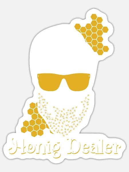 Honig Dealer - Sticker Größe S (10 x 10 cm) - Mattweiß