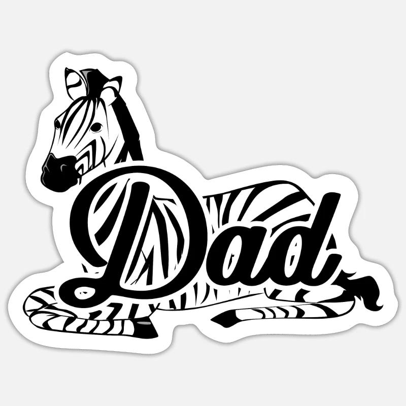 Zebra - Sticker size S (10 x 10 cm) - white matte