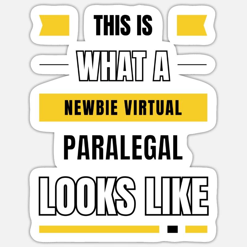 Neuling virtueller Rechtsanwaltsfachangestellter Sticker Größe S (10 x 10 cm)