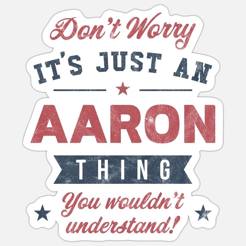 C’est un truc d’Aaron - Sticker taille S (10 x 10 cm) - blanc mat