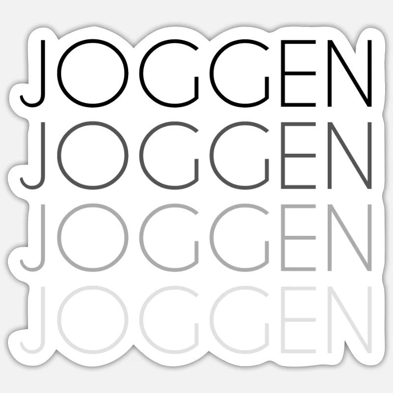 Lettrage de jogging - Sticker taille S (10 x 10 cm) - blanc mat