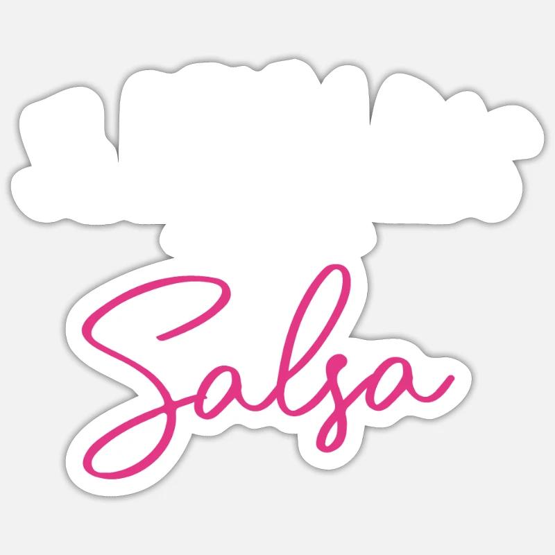 Pas Dispo, Salsa M'appelle - Sticker taille S (10 x 10 cm) - blanc mat