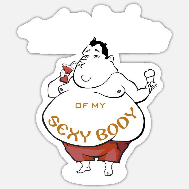 Körper - Sticker Größe S (10 x 10 cm) - Mattweiß
