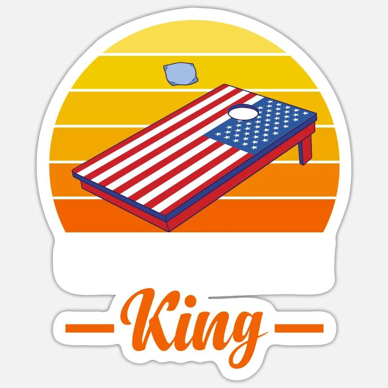 Cornhole King Group Game Summer Fun Dead Hole Sticker taille S (10 x 10 cm)