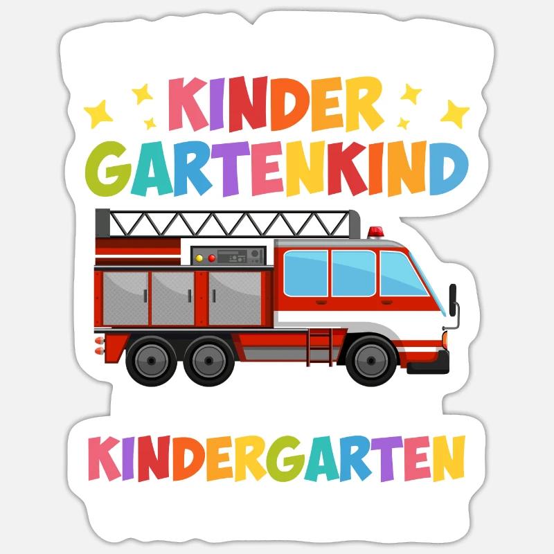 Ich bin jetzt ein Kindergartenkind Einschulung - Sticker Größe S (10 x 10 cm) - Mattweiß
