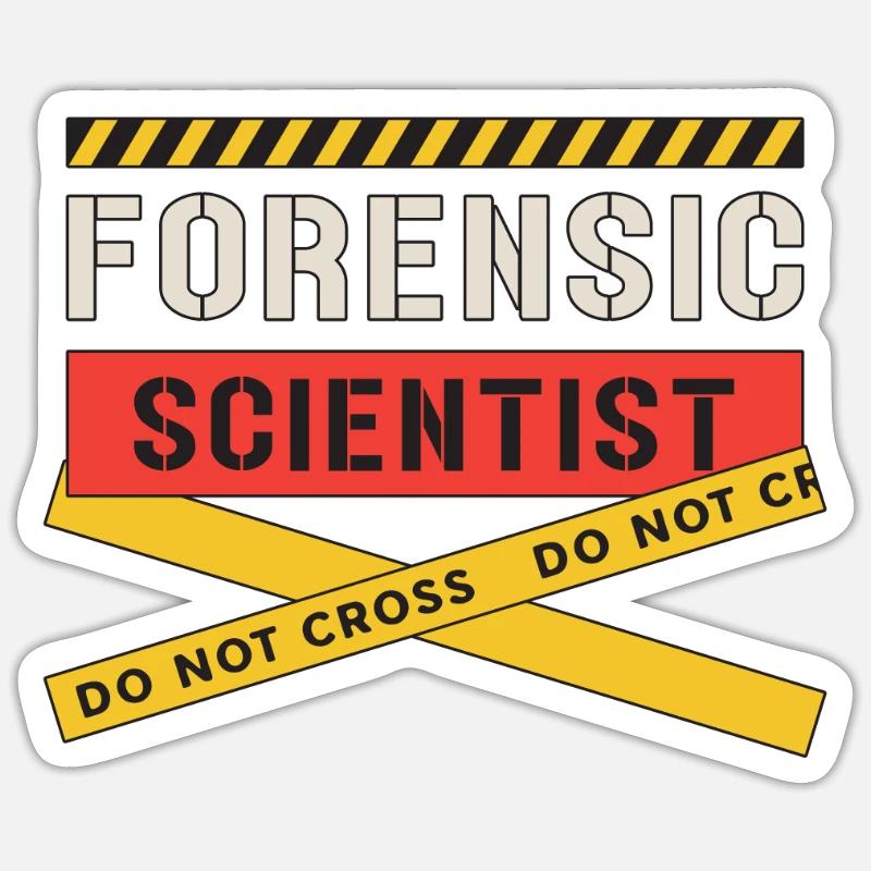Forensic Scientist Do Not Cross Forensics Autopsy Sticker Größe S (10 x 10 cm)