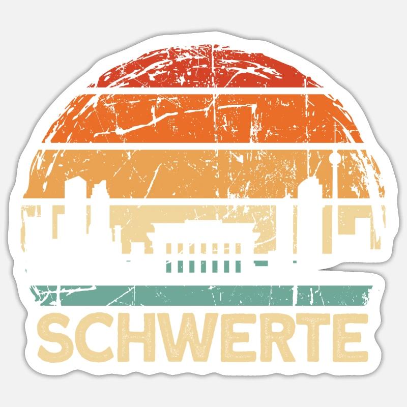 Épée - Sticker taille S (10 x 10 cm) - blanc mat