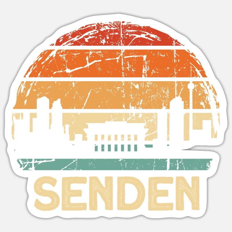 Senden - Sticker Größe S (10 x 10 cm) - Mattweiß
