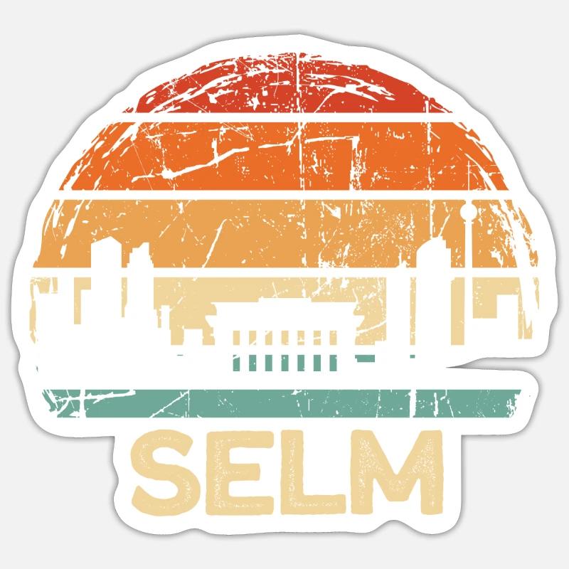Selm - Sticker taille S (10 x 10 cm) - blanc mat
