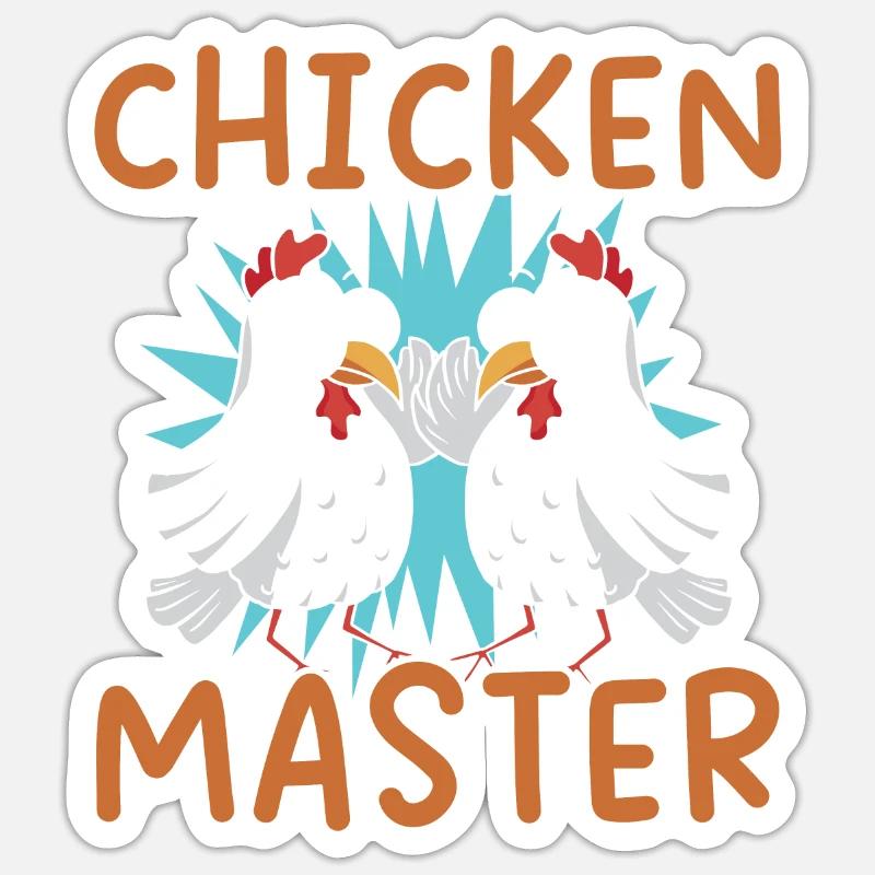 Hühnerbauer Hühnerflüsterer Bauernhoftier Sticker Größe S (10 x 10 cm)