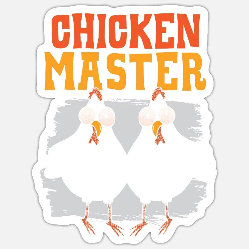 Hühnerbauer Hühnerflüsterer Bauernhoftier Sticker Größe S (10 x 10 cm)