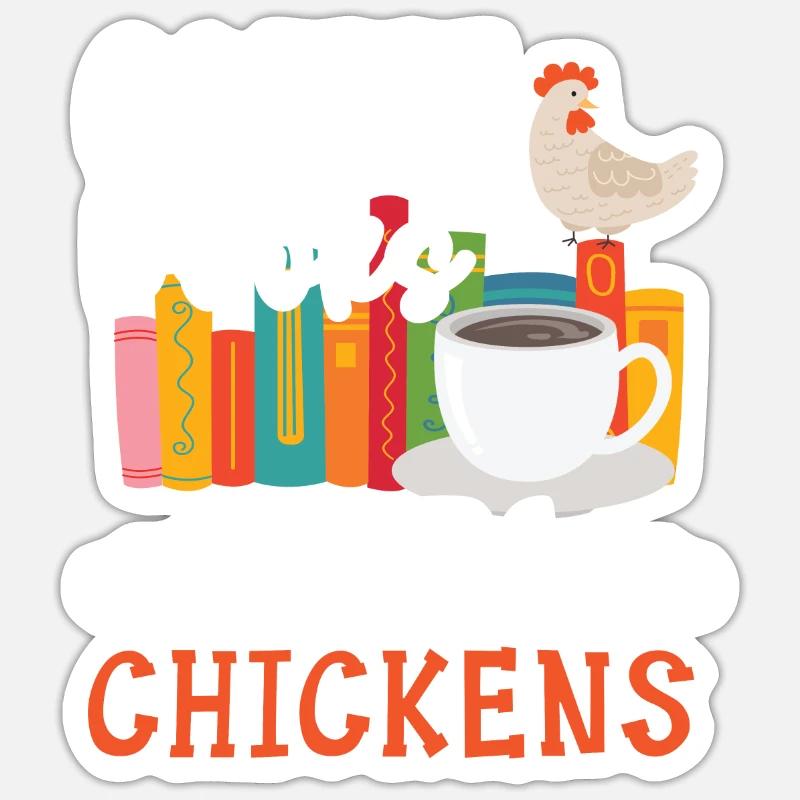 Hühnerbauer Hühnerflüsterer Bauernhoftier Sticker Größe S (10 x 10 cm)
