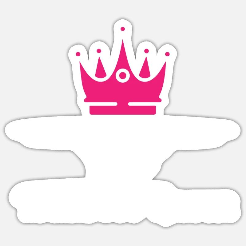 Serveur Serveuse Queen - Sticker taille S (10 x 10 cm) - blanc mat