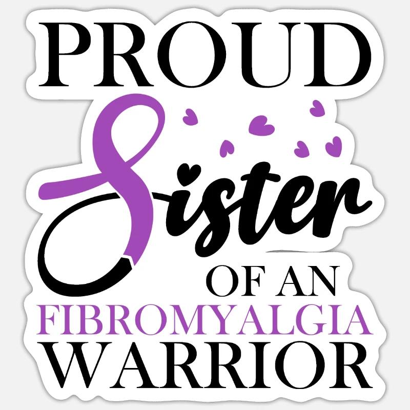 Stolze Mutter Eines Fibromyalgie-kriegers - Sticker Größe S (10 x 10 cm) - Mattweiß